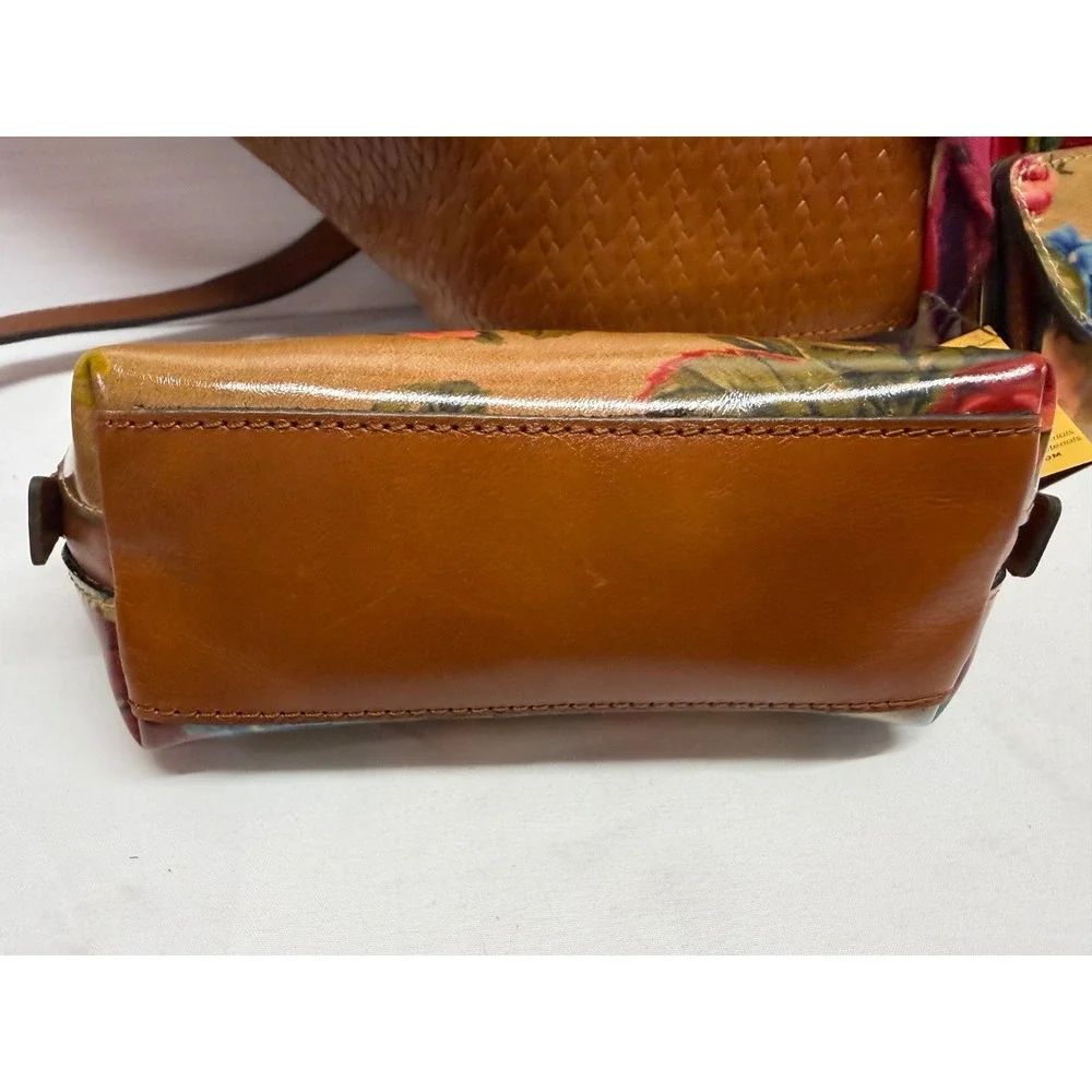 Patricia Nash TWEMANDIA Leather Satchel PURSE W/ EXTRAS, SCARF,  RETIRED NEW
